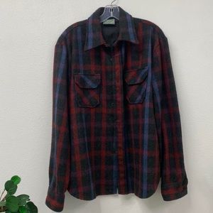 Vintage Outdoor Exchange Wool Flannel Button Down Jacket